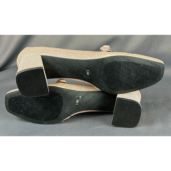 Isaac Mizrahi Live  Scarlet Rose Gold Glitter Mary Jane Pumps Shoes NEW Size 7.5 - Picture 15 of 16